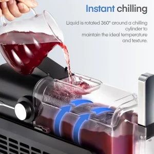 5-in-1 Slushie Machine, No Ice Needed, 15 Min Slushy Machine for Home with Self-Cleaning, Professional Frozen Drink Maker, 5 Preset Programs, Frozen Margaritas, Frapp??s, Milkshakes, and More, FOHERE