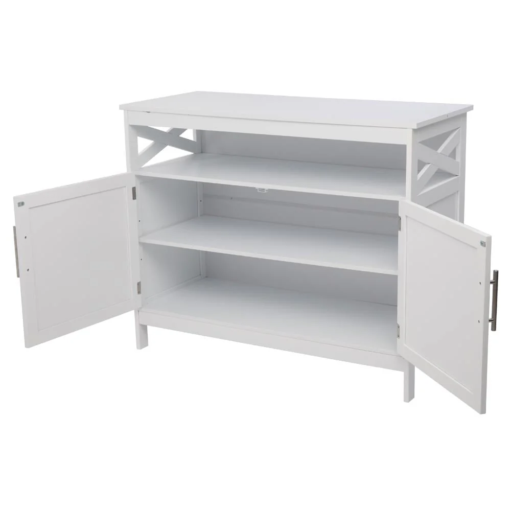 Ktaxon Kitchen Storage Sideboard Dining Buffet Server Cabinet Cupboard, Free Standing Storage Chest Cabinets and Shelf,White