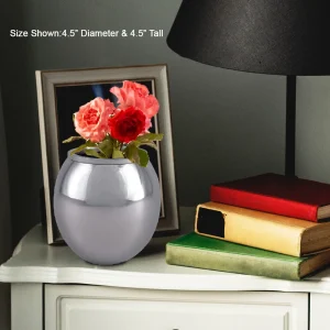 Stainless Steel Globe Shape Vase, Pack 8
