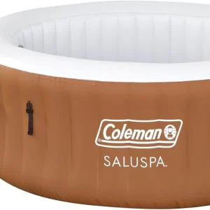 Coleman SaluSpa Miami AirJet 2 to 4 Person Round Inflatable Hot Tub Portable Outdoor Spa with 120 Soothing AirJets and Insulated Cover, Black