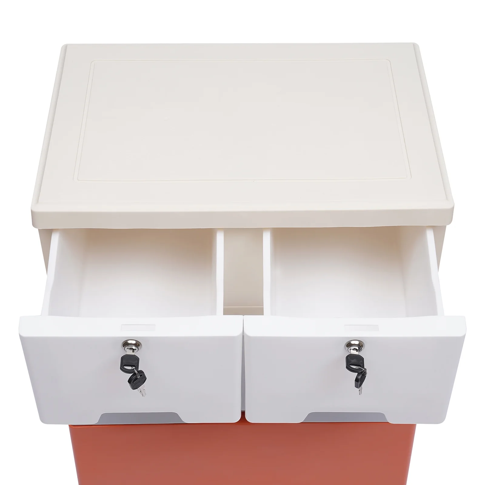 Peakora Multi-color Storage Cabinet with 6 Drawers, Closet Drawers with Two Drawers with Locks, Tall Dresser Organizer for Clothes, Playroom, Bedroom Furniture