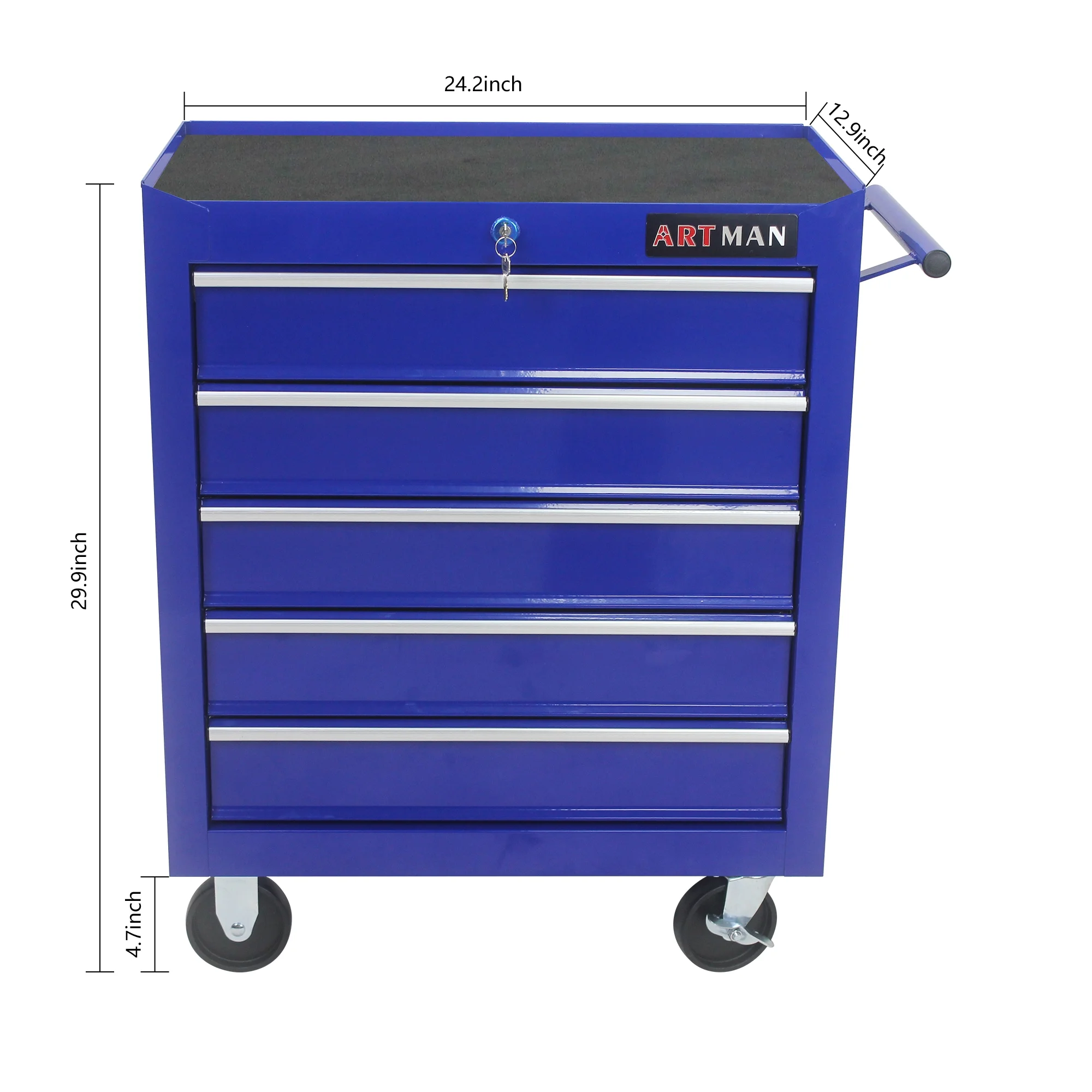 ARTMAN 5 Drawer Rolling Tool Chest, Tool Storage Cabinet with Wheels and Drawers for Garage Warehouse
