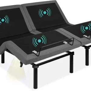 Best Choice Products Ergonomic Twin XL Size Adjustable Bed Frame, Electric Base w/Wireless Remote Control, Nightlight, Massager, 2 USB Ports