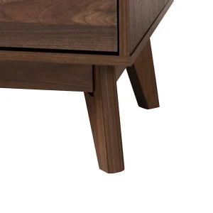 Baxton Studio Lena Mid-Century Modern Walnut Brown Finished Wood 3-Piece Storage Set