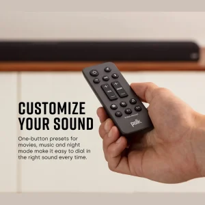 Polk Audio Signa S2 Low Profile TV Sound Bar, Works with 4K & HD TVs, Wireless Subwoofer, Includes HDMI & Optical Cables, Bluetooth Enabled, Black