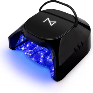 Professional Hybrid 86W Wireless Rechargeable UV LED Nail Curing Lamp Cordless Nail Dryer for Gel Nails, Manicure, Pedicure (Black)