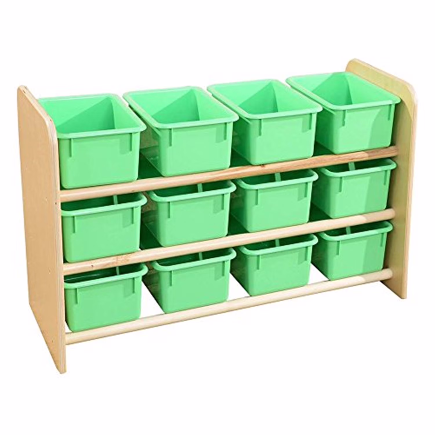 Wood Designs See-All Storage 12 Compartment Cubby with Trays