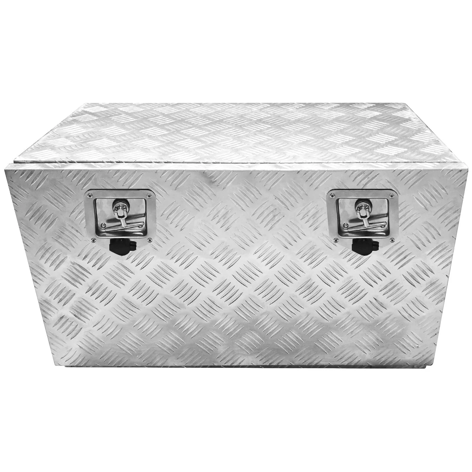TROPOW 24-Inch Aluminum Diamond Plate Tool Chest -C Lockable Underbody Storage Box for Trucks, RVs, and Trailers