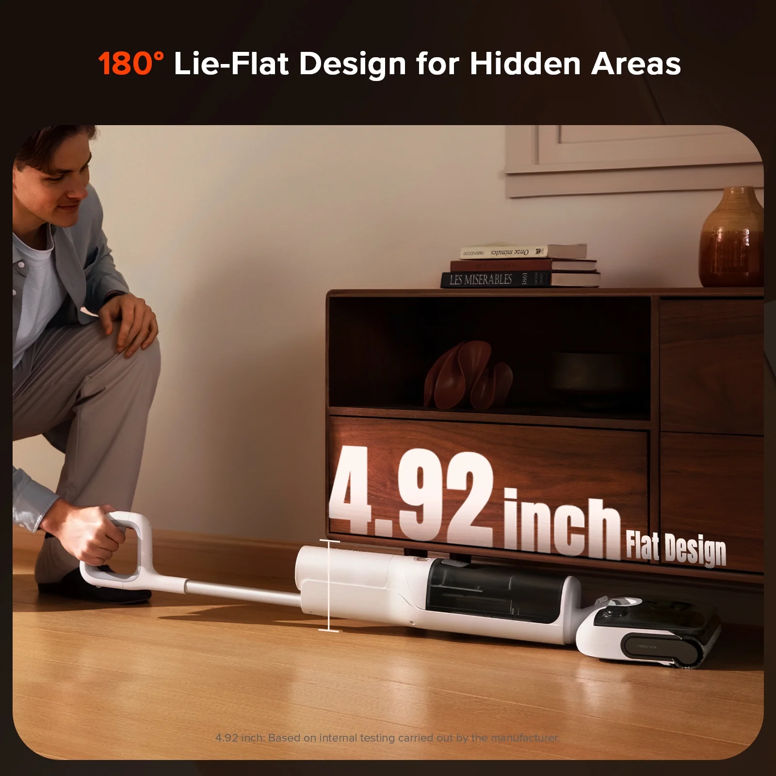Roborock F25 GT Vacuum Mop All in One, Wet Dry Vacuum Cleaner Cordless, 20000Pa Floor Cleaner Machine for Tile Hardwood Wood Vinyl Floor, Edge to Edge Self Cleaning Electric Mop with 180- Lie-Flat