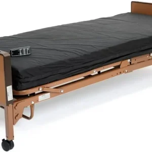 Fully electric hospital bed set, foam mattress, half side rails