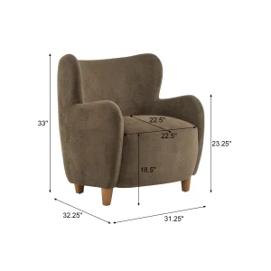 Christopher Knight Home Mid-Century Modern Velvet Wingback Accent Chair with Birch Legs, White