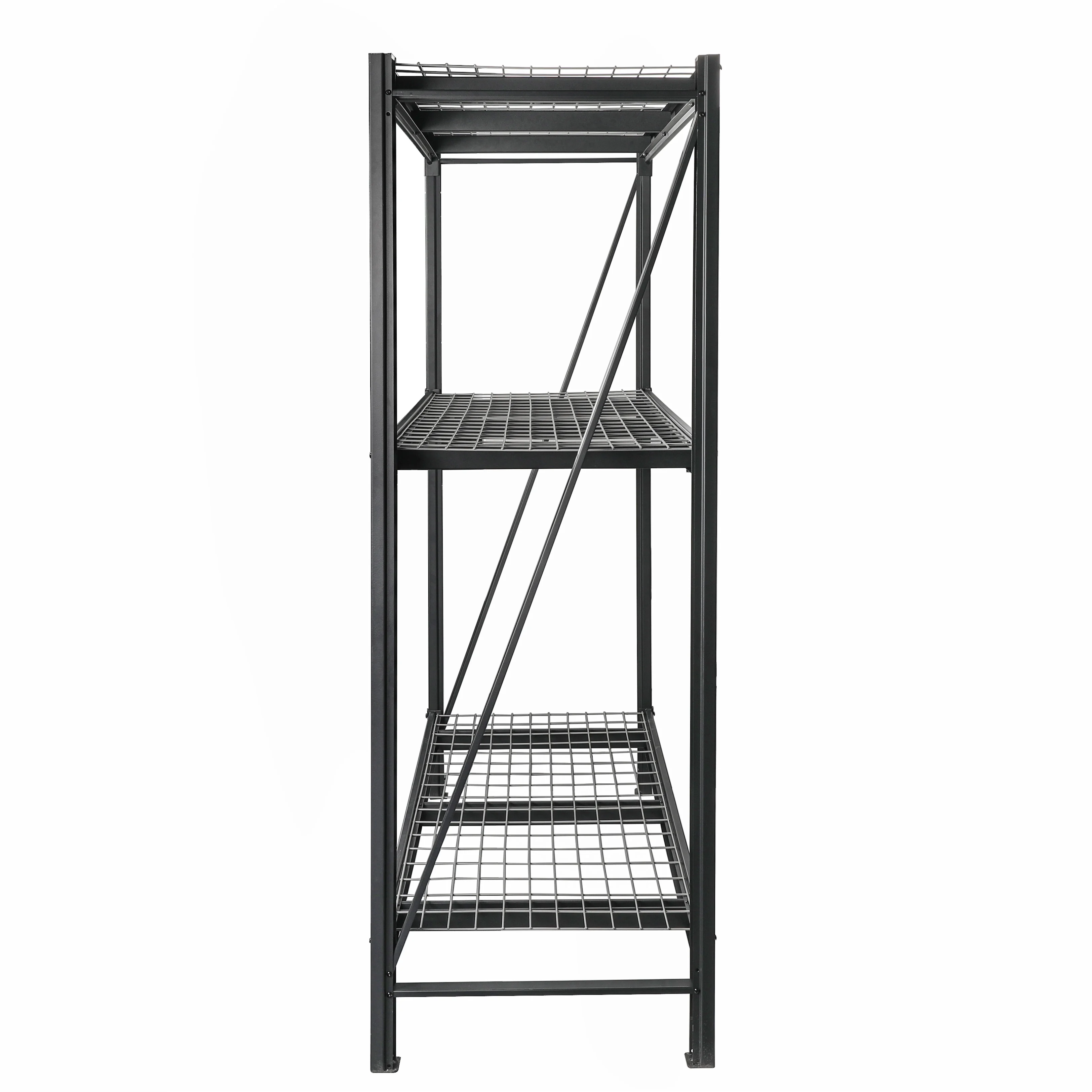WORKPRO Steel 3-Tier Storage Shelf Unit 72-Inch-H x 77-Inch-W x 24-Inch-D, 6000lb Total Capacity, Black