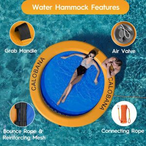 Round Floating Ring Hammock - Heavy Duty Inflatable Raft