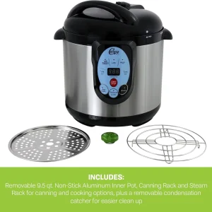 CAREY DPC-9SS Smart Electric Pressure Cooker and Canner, Stainless Steel, 9.5 Qt