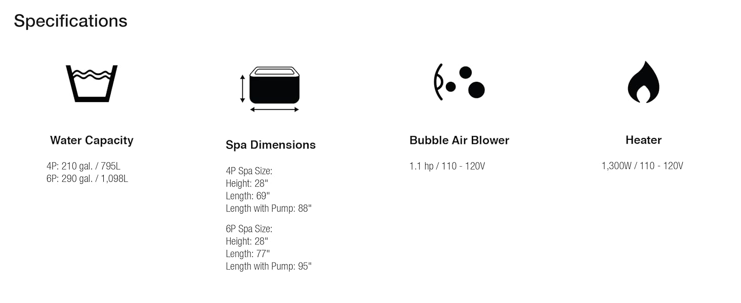 Intex 28449EP PureSpa Plus Greystone Inflatable Square Hot Tub Spa. 83 x 28&amp;#34;